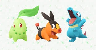 Alpha Chikorita, Tepig en Totodile
