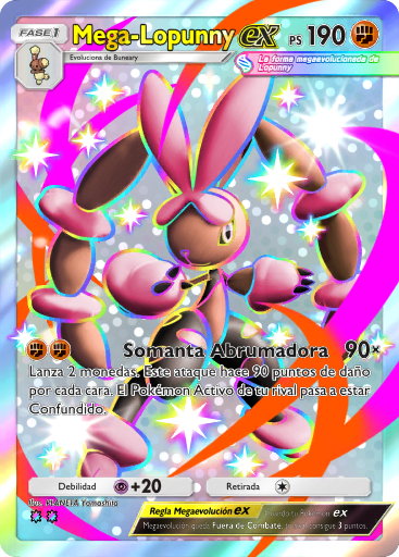 #228 · Mega Lopunny ex · Dubbele regenboog