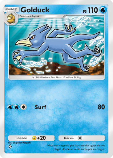 #031 · Golduck · Gewoon