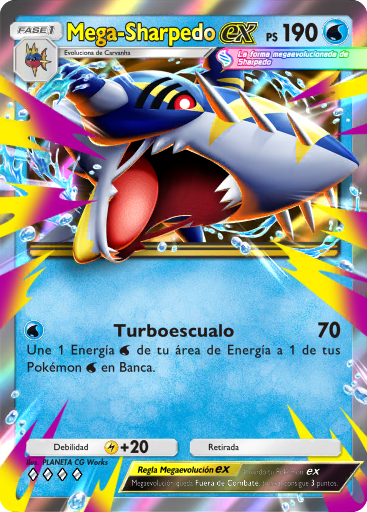 #035 · Mega Sharpedo ex · Dubbel zeldzaam