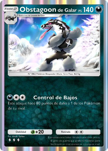 #097 · Obstagoon de Galar · Zeldzaam
