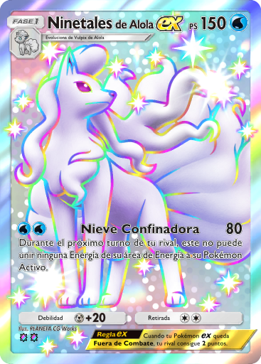 #225 · Ninetales ex · Dubbele regenboog