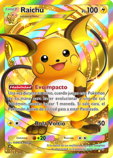 #232 · Raichu · Gouden hyperzeldzaam