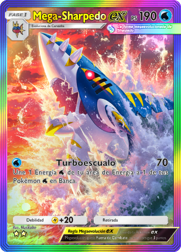 #196 · Mega Sharpedo ex · Speciale illustratiezeldzaam