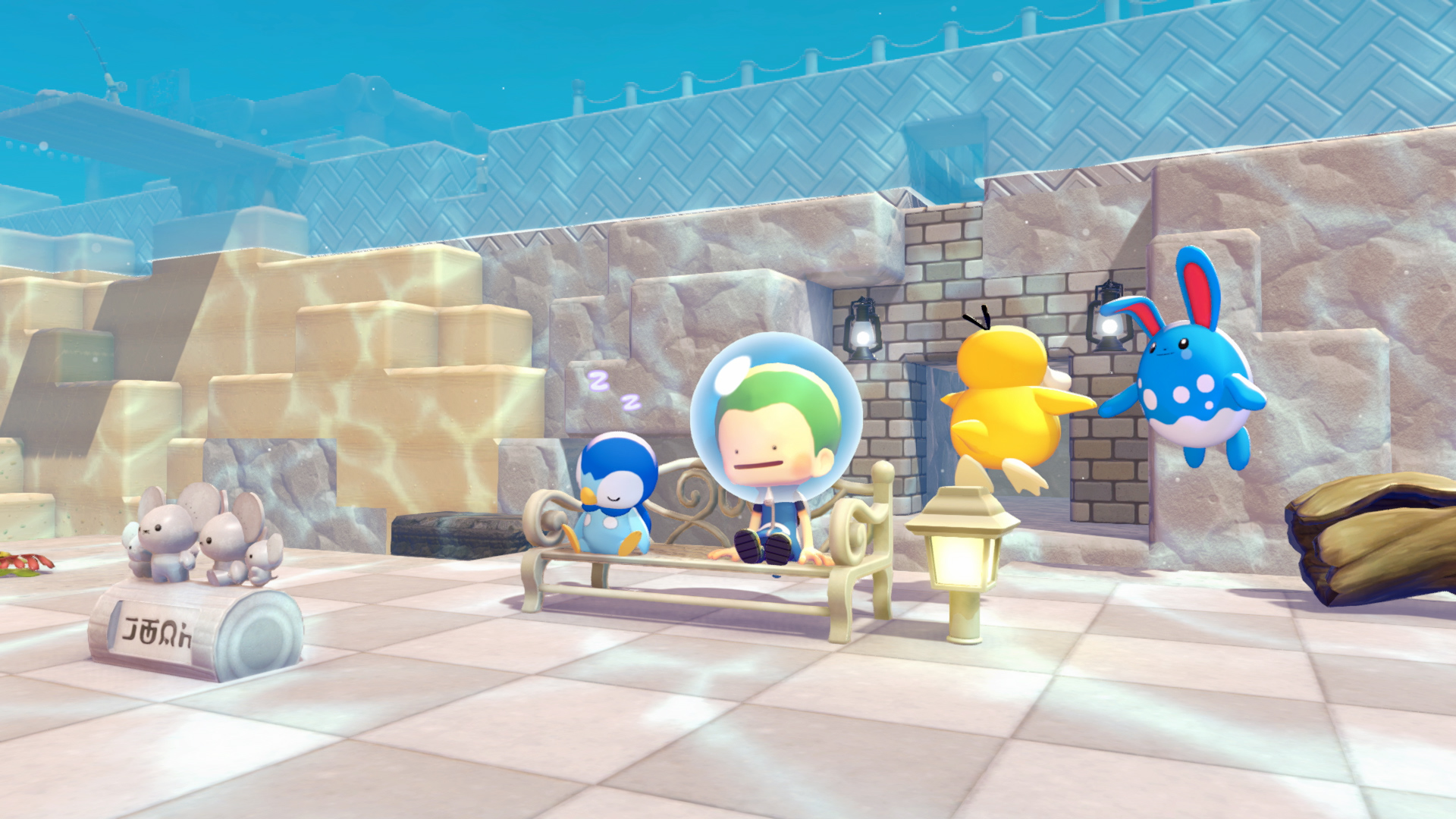 Onderwaterbuurt Bubbly Basin in Pokémon Pokopia