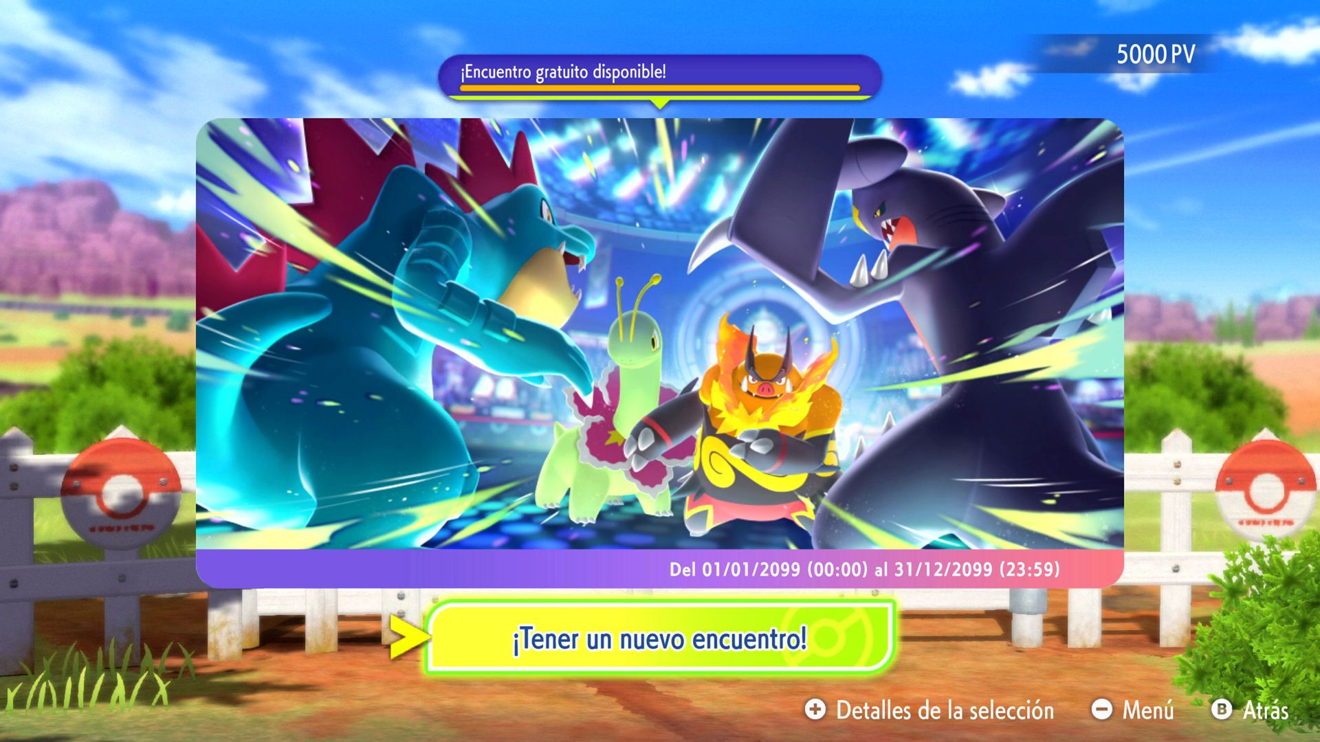 Pokémon recruiting screen showing a random lineup in Pokémon Champions