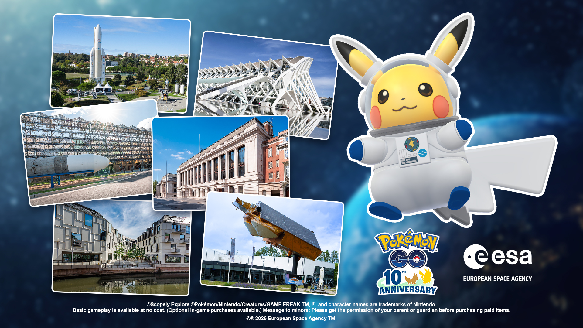 Astronaut Pikachu in the European Pokémon GO and ESA event